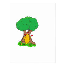 Penguin Hugging a Tree Post Card