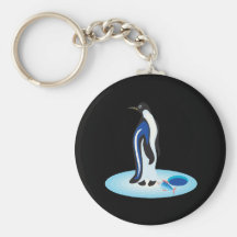 Penguin Ice Fishing Keychains