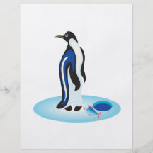 Penguin Ice Fishing Personalized Flyer