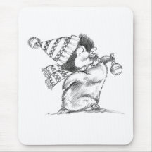 Penguin Illustration Mousepads