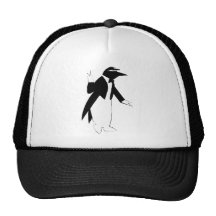Penguin in a Tuxedo  - Cool As Ice Hipster Trucker Hats