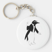Penguin in a Tuxedo  - Cool As Ice Hipster Key Chain
