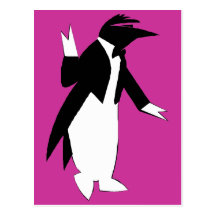 Penguin in a Tuxedo  - Cool As Ice Hipster Postcard