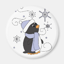 Penguin in Awe Magnet