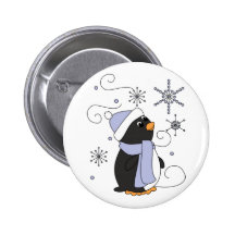 Penguin in Awe Pin