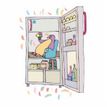 penguin in the fridge photo sculptures