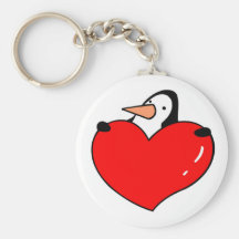 Penguin Love Heart Valentine Key Chains