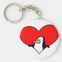 Penguin Love Valentine Keychain