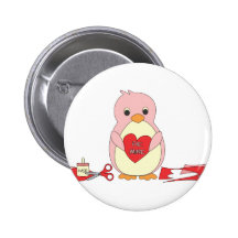 Penguin Making Valentines Pins