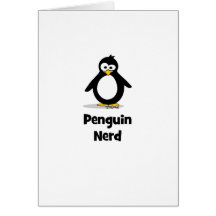 Penguin Nerd Greeting Cards
