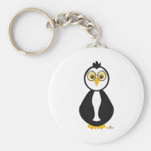 Penguin Nerd With Glasses Key Chains
