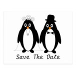 Penguin Save The Date Wedding Announcement Postcards