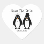 Penguin Save The Date Wedding Announcement Sticker