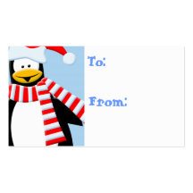 penguin, To:, From: Business Cards