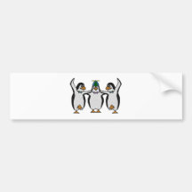Penguin Trio Bumper Sticker