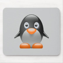 penguin tux linux image mouse pad