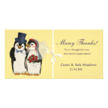Penguin Wedding Customized Photo Card