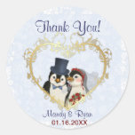 Penguin Wedding Seal- Thank You Sticker
