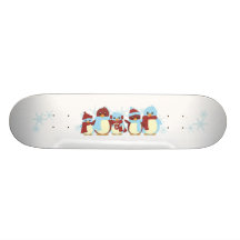 Penguins Around Skate Boards
