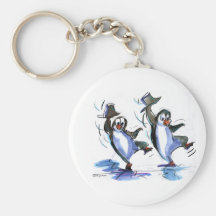 penguins dancing keychains