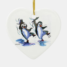 penguins dancing ornament