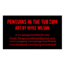 Penguins In The Tub.com Business Card Templates