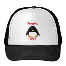 Penguins Rule Mesh Hats