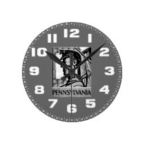 Pennsylvania Coal Poster WPA 1938 Wall Clock wall clocks