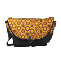 PennyCircle Retro Trendy Autumn Hues Circles Commuter Bag