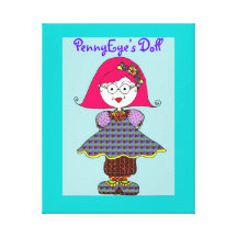 PennyEye's Doll Wrapped Canvas Stretched Canvas Print
