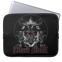Pentagram Baphomet Black Metal Computer Sleeves