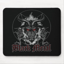 Pentagram Baphomet Black Metal Mousepad
