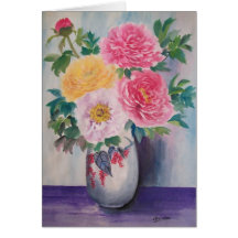 peonies greeting card