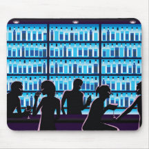 people in bar mouse pad