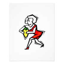 Pepper in hand of woman in red dress personalised invitations