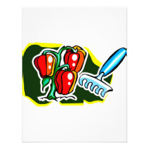 Pepper plant with rake graphic personalised invitation