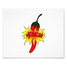 Pepper with text mexican graphic photo