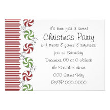 Peppermint Candies Custom Invite