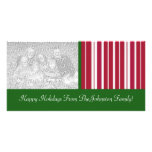 Peppermint Candy Cane Stripes Holiday Photo Cards