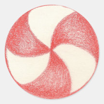 Peppermint Christmas Candy Sticker