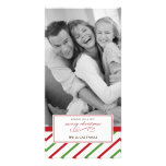 Peppermint Christmas Card Custom Photo Card