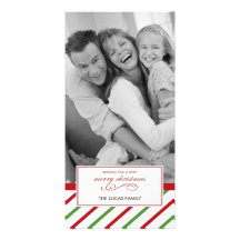 Peppermint Christmas Card Custom Photo Card