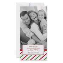 Peppermint Christmas Card Custom Photo Card
