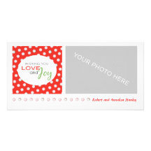 Peppermint Holiday Card Personalized Photo Card