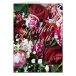 Peppermint Roses Sympathy card