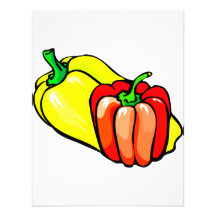 Peppers bright yellow and red graphic custom invites