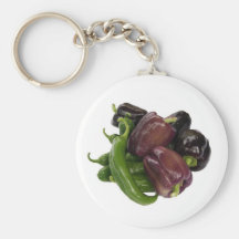 Peppers & eggplant key chain