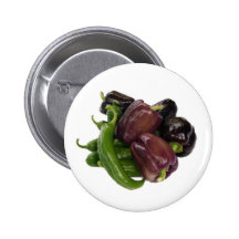 Peppers & eggplant pinback button