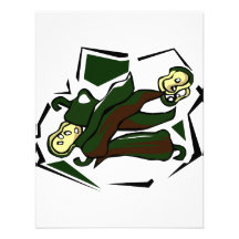 Peppers grn abstract square graphic invitations