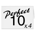 Perfect 10 x4 greeting card